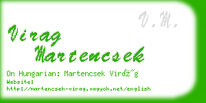 virag martencsek business card